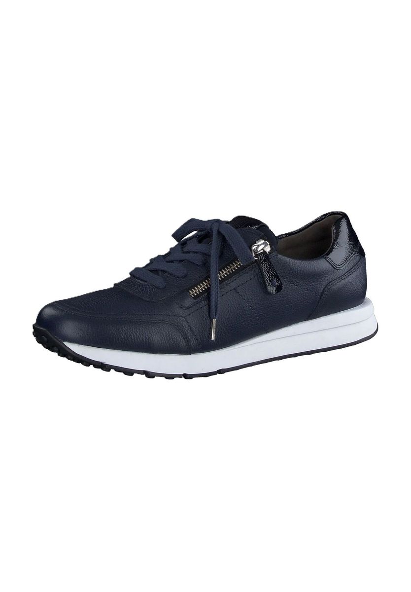 Low-Top Sneaker aus genarbtem Leder