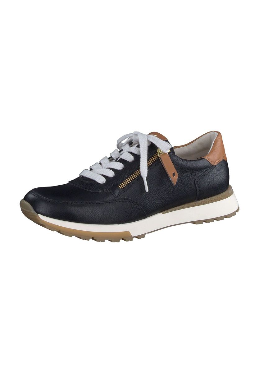 Elegante Leder-Sneaker mit Reißverschluss