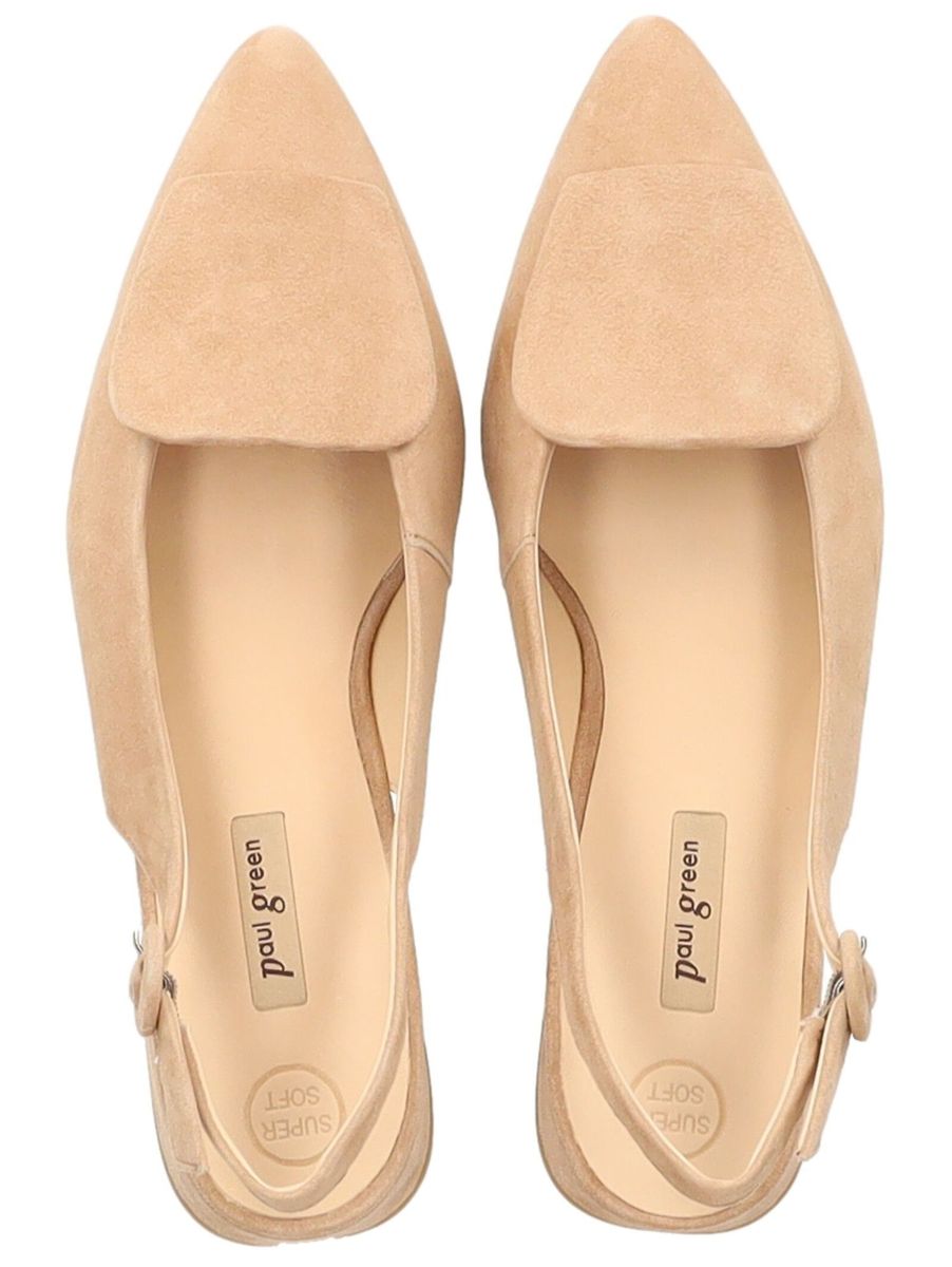 Slingpumps aus Wildleder mit Blockabsatz