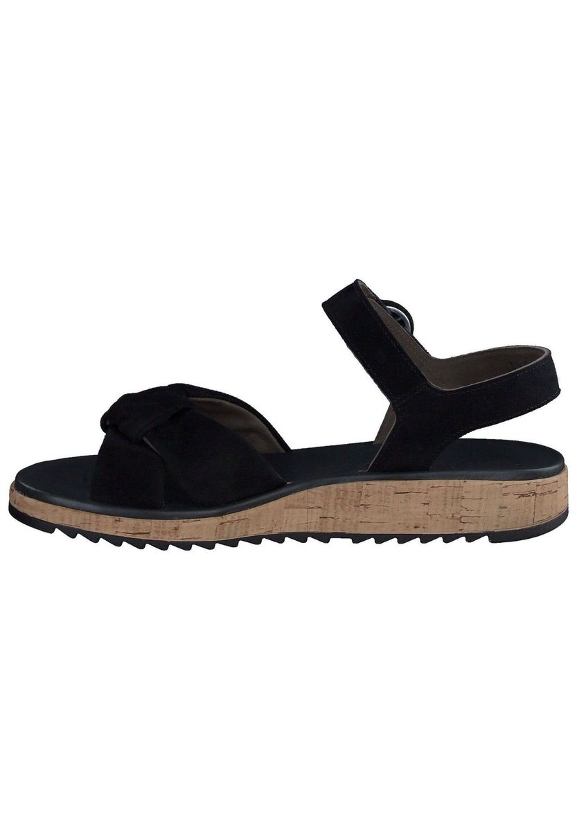 Veloursleder-Sandalen mit Knotendetail