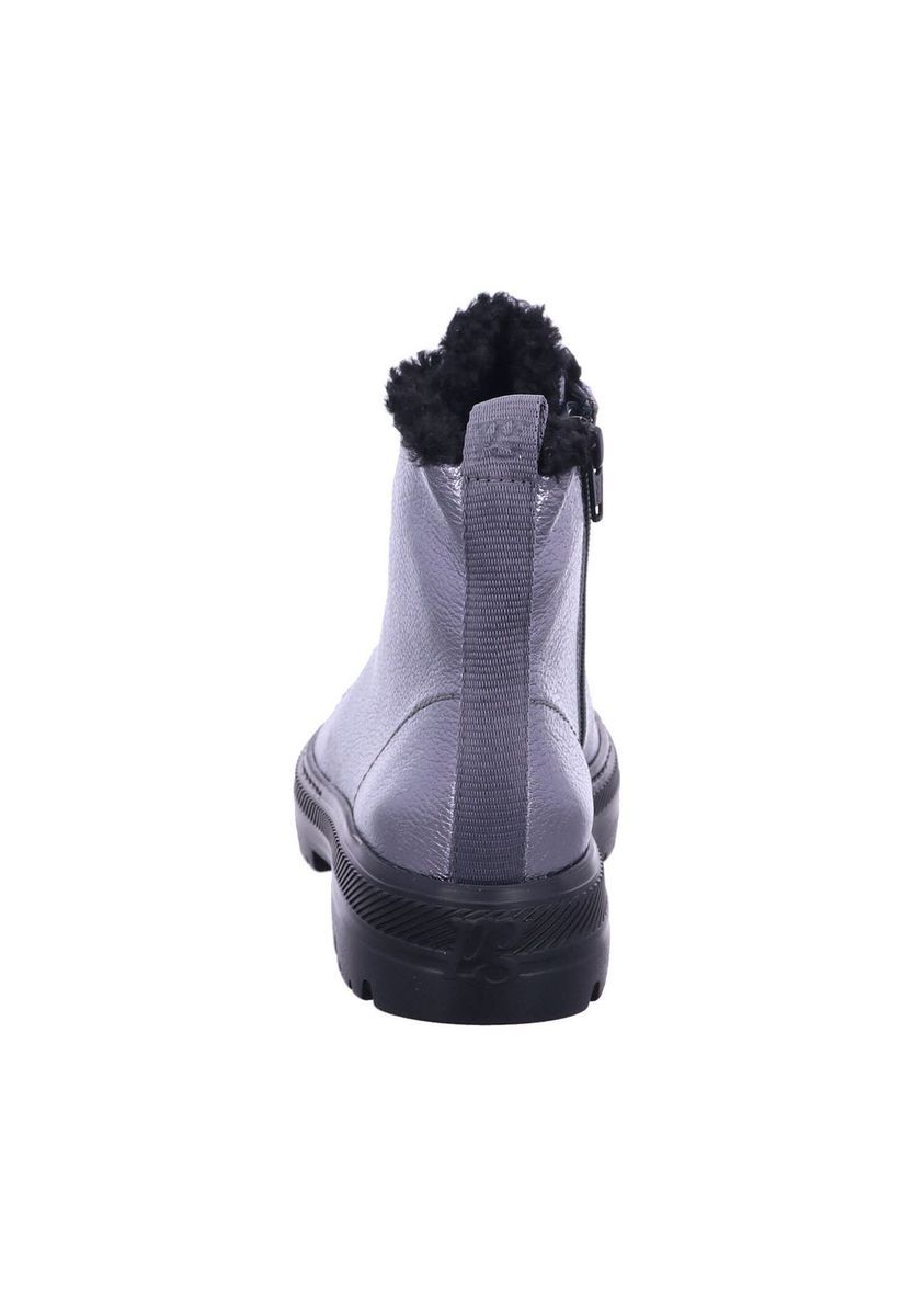 Metallische strukturierte Schnürstiefeletten