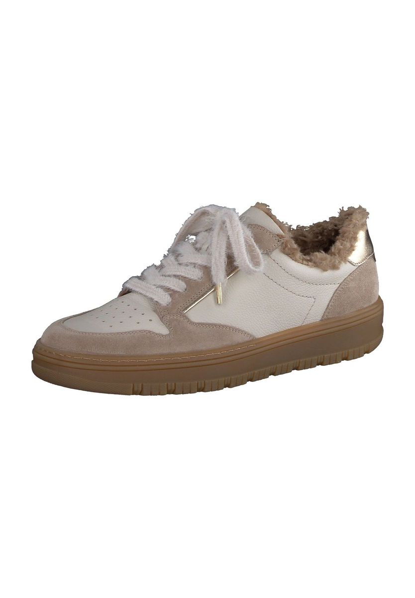 Gefütterte Plateau-Sneaker aus Veloursleder