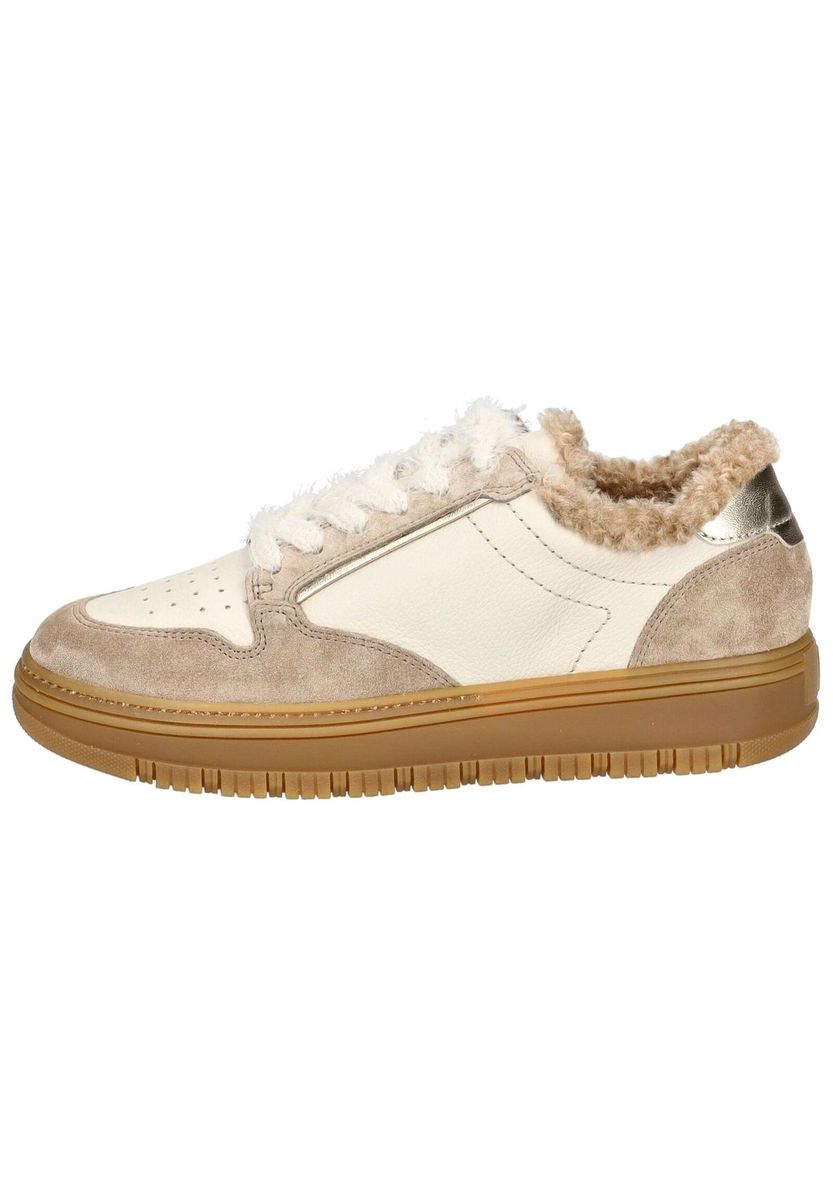 Gefütterte Plateau-Sneaker aus Veloursleder