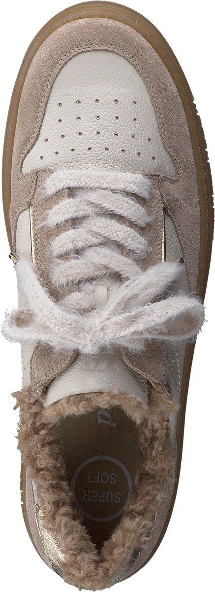Gefütterte Plateau-Sneaker aus Veloursleder