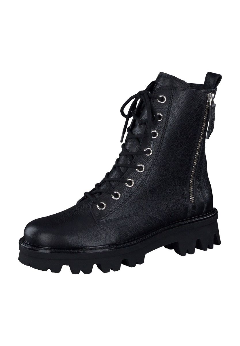 Robuste Leder-Schnürstiefeletten