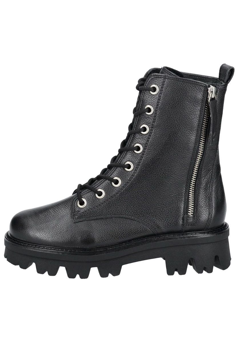 Robuste Leder-Schnürstiefeletten