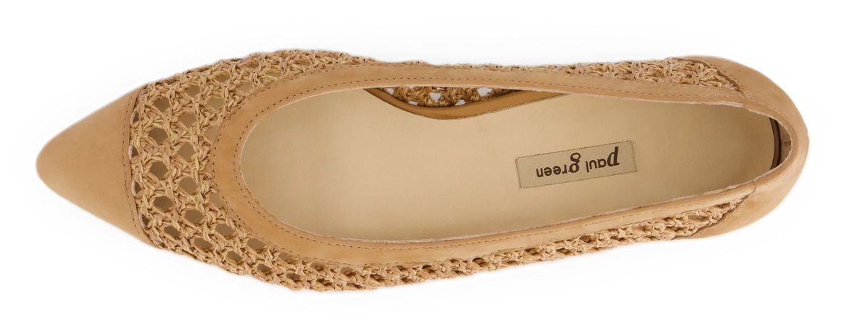 Spitze Ballerinas in Flecht-Optik