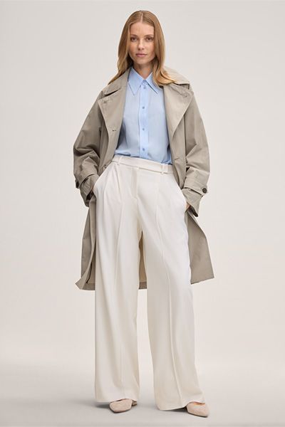 Doppelreihiger Trenchcoat aus Baumwollmix