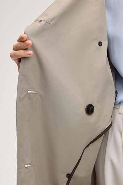 Doppelreihiger Trenchcoat aus Baumwollmix