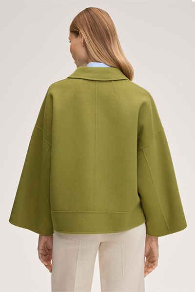 Boxy-Schurwoll-Doubleface-Jacke