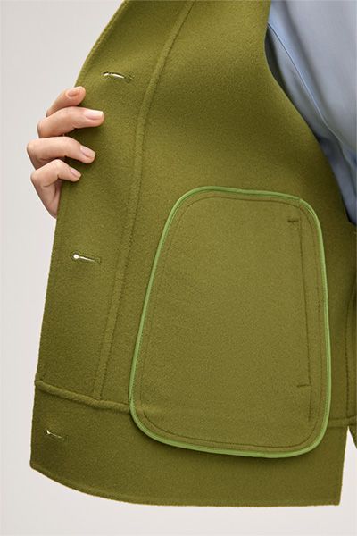 Boxy-Schurwoll-Doubleface-Jacke