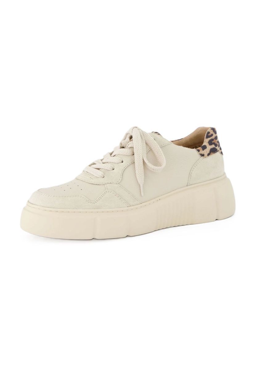 Chunky Leder-Sneaker mit Leoparden-Akzent