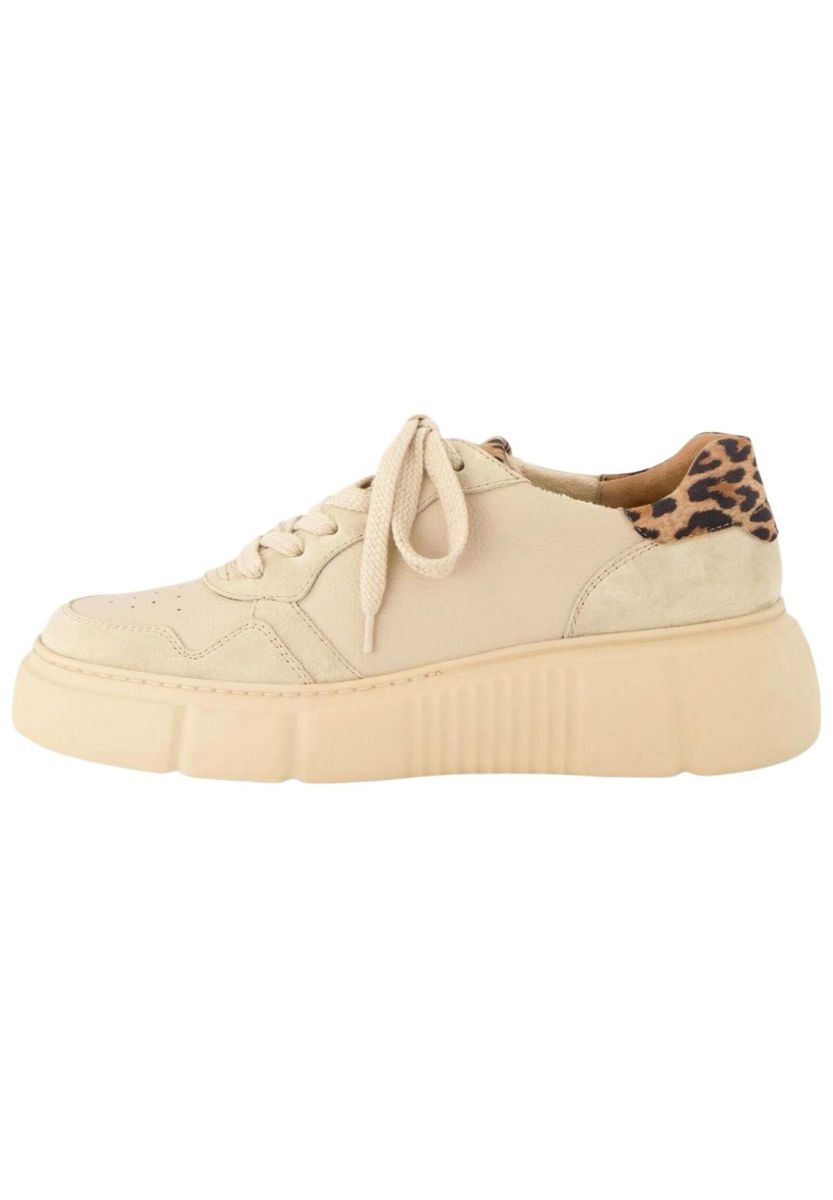 Chunky Leder-Sneaker mit Leoparden-Akzent