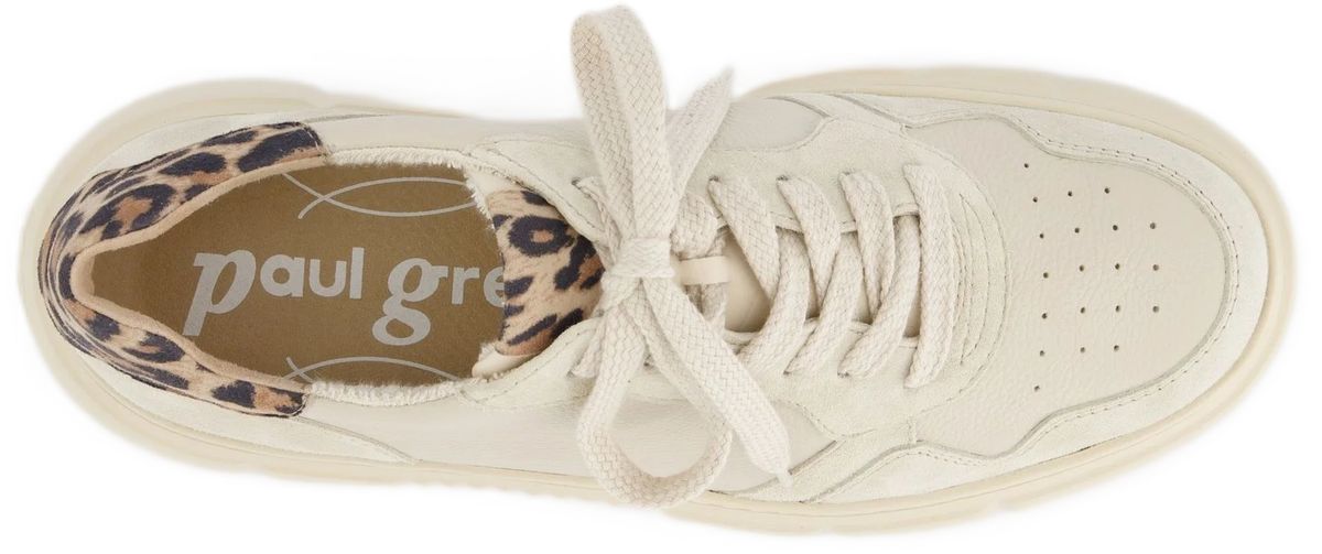 Chunky Leder-Sneaker mit Leoparden-Akzent