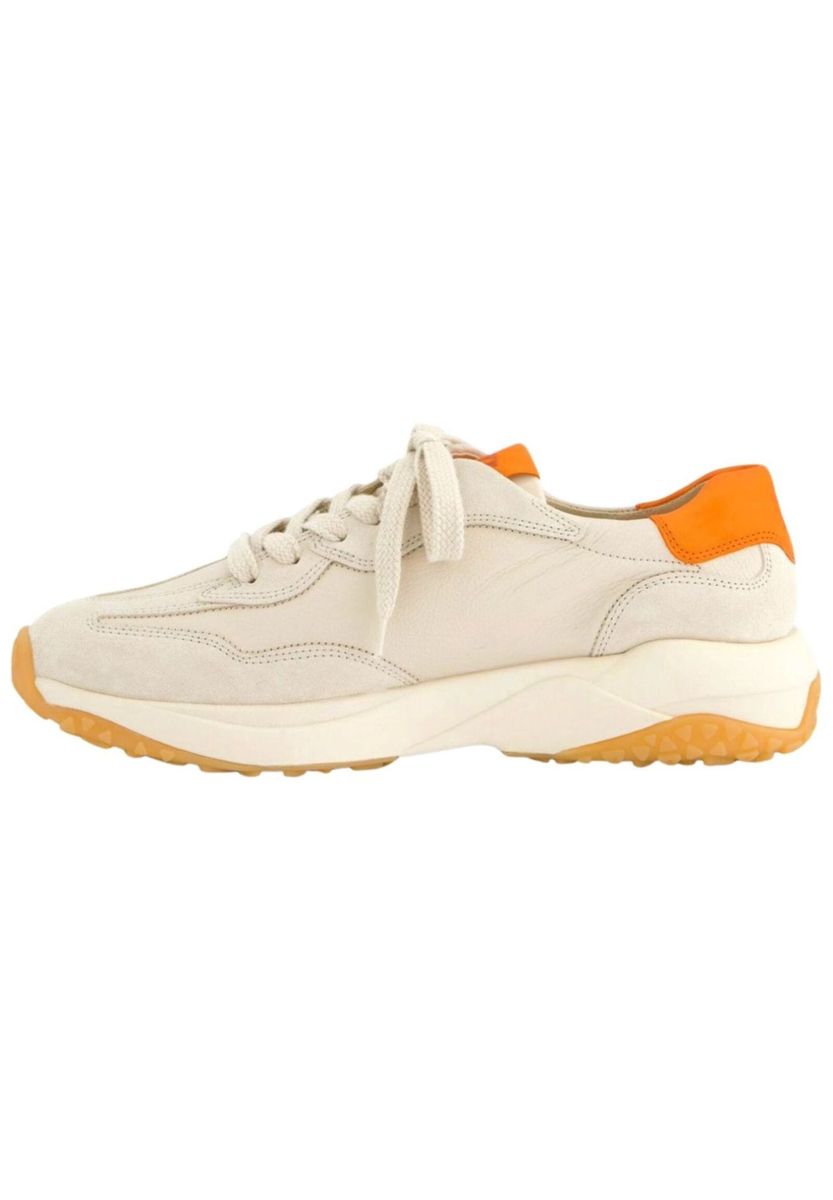 Leder-Sneaker mit Plateausohle