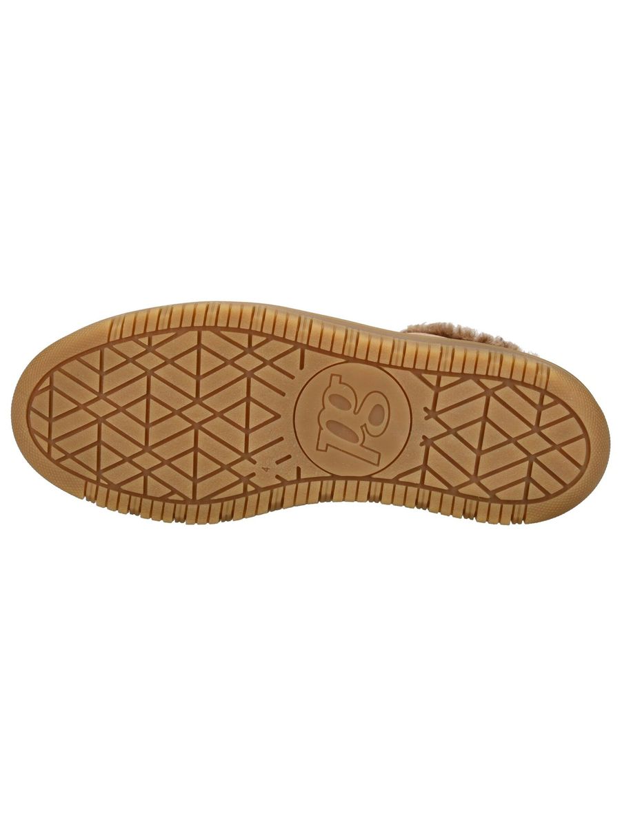 Gefütterte Leder-Plateau-Sneaker