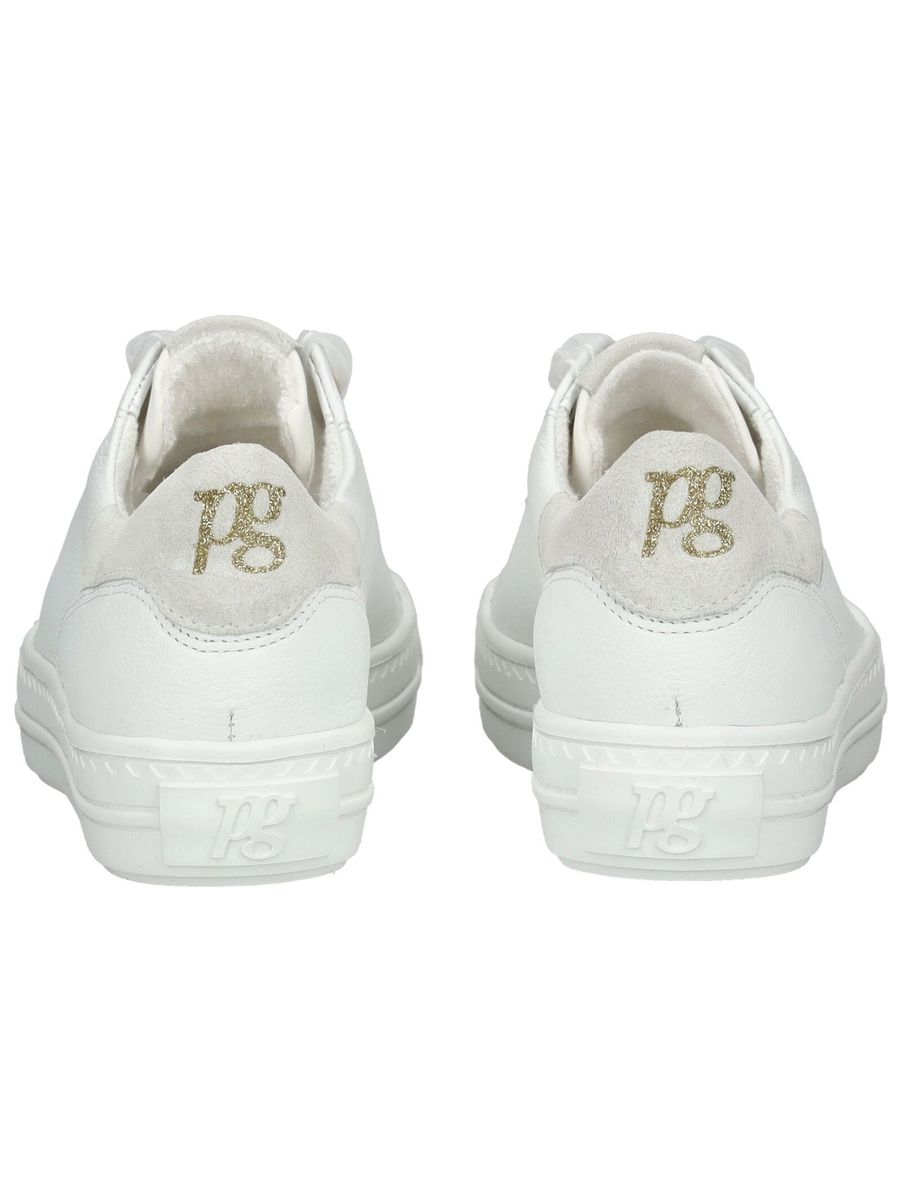 Feminine Ledersneaker mit Satinschnürsenkeln