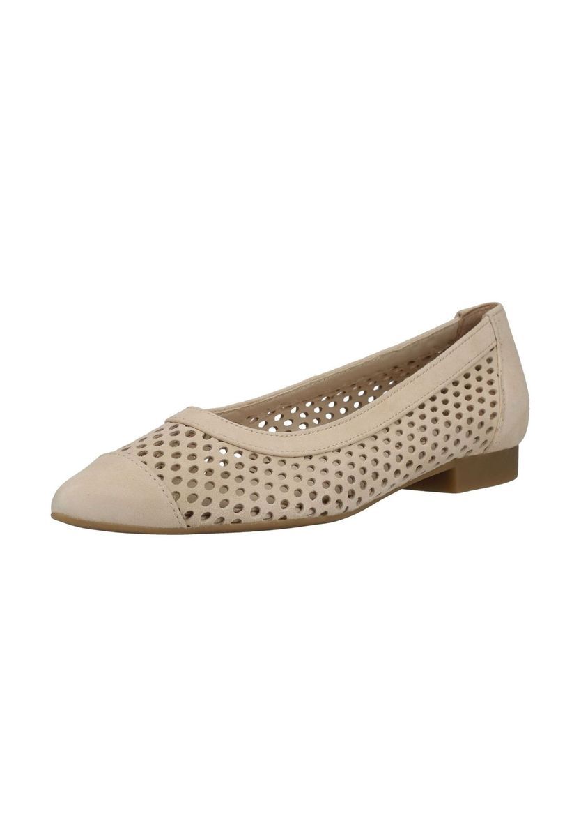 Elegante perforierte Ballerinas mit Kappe