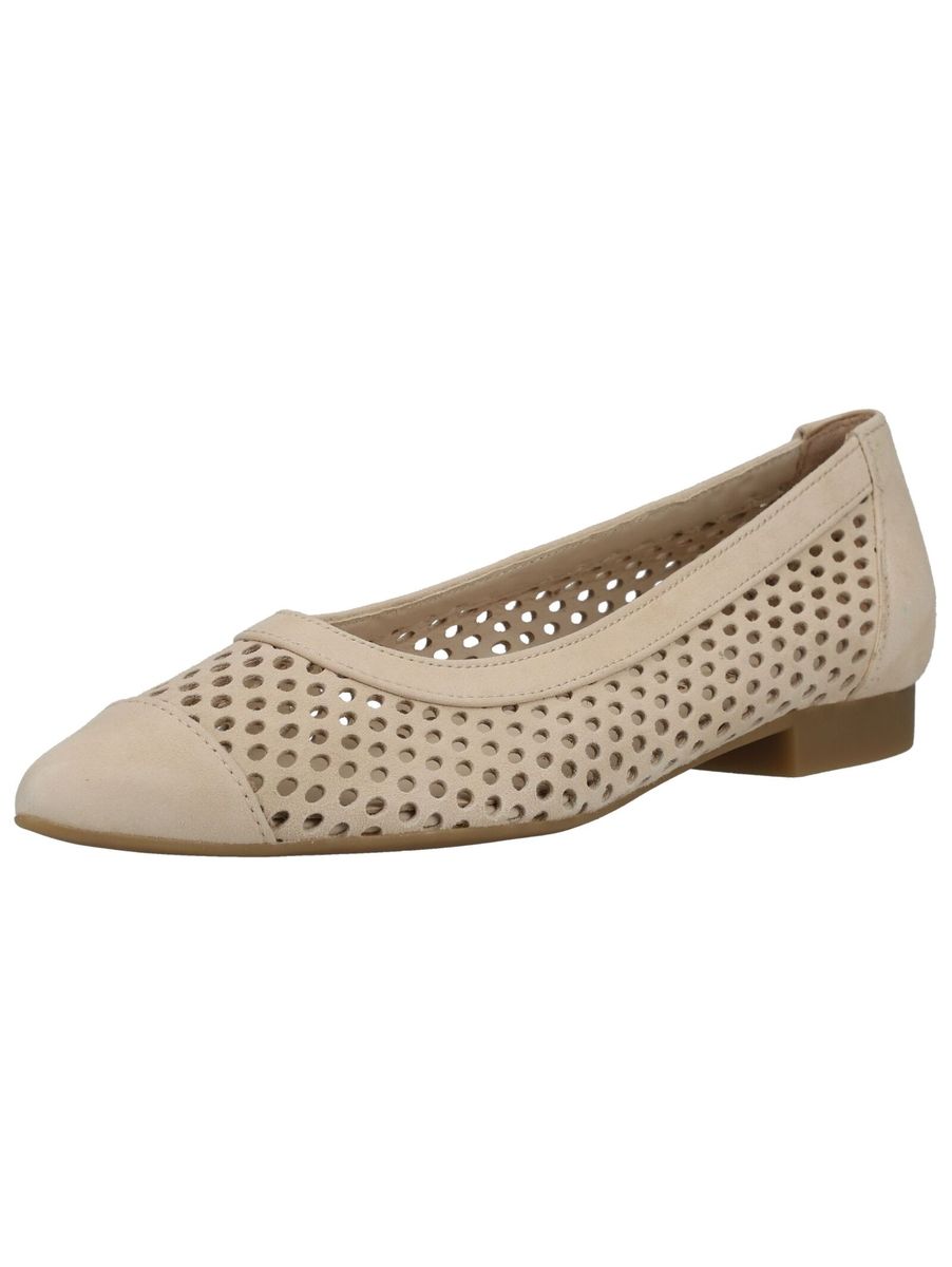 Elegante perforierte Ballerinas mit Kappe