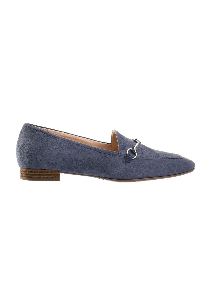 Suede Horsebit Loafer mit Blockabsatz