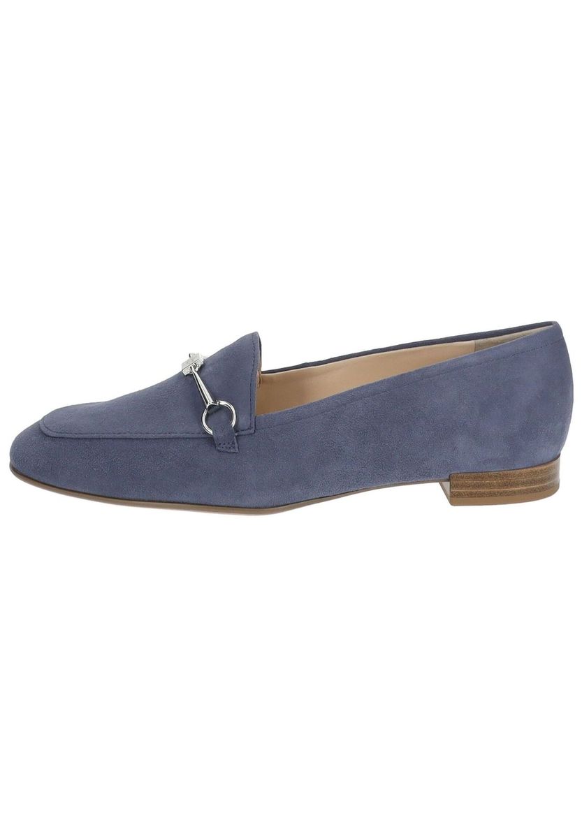 Suede Horsebit Loafer mit Blockabsatz