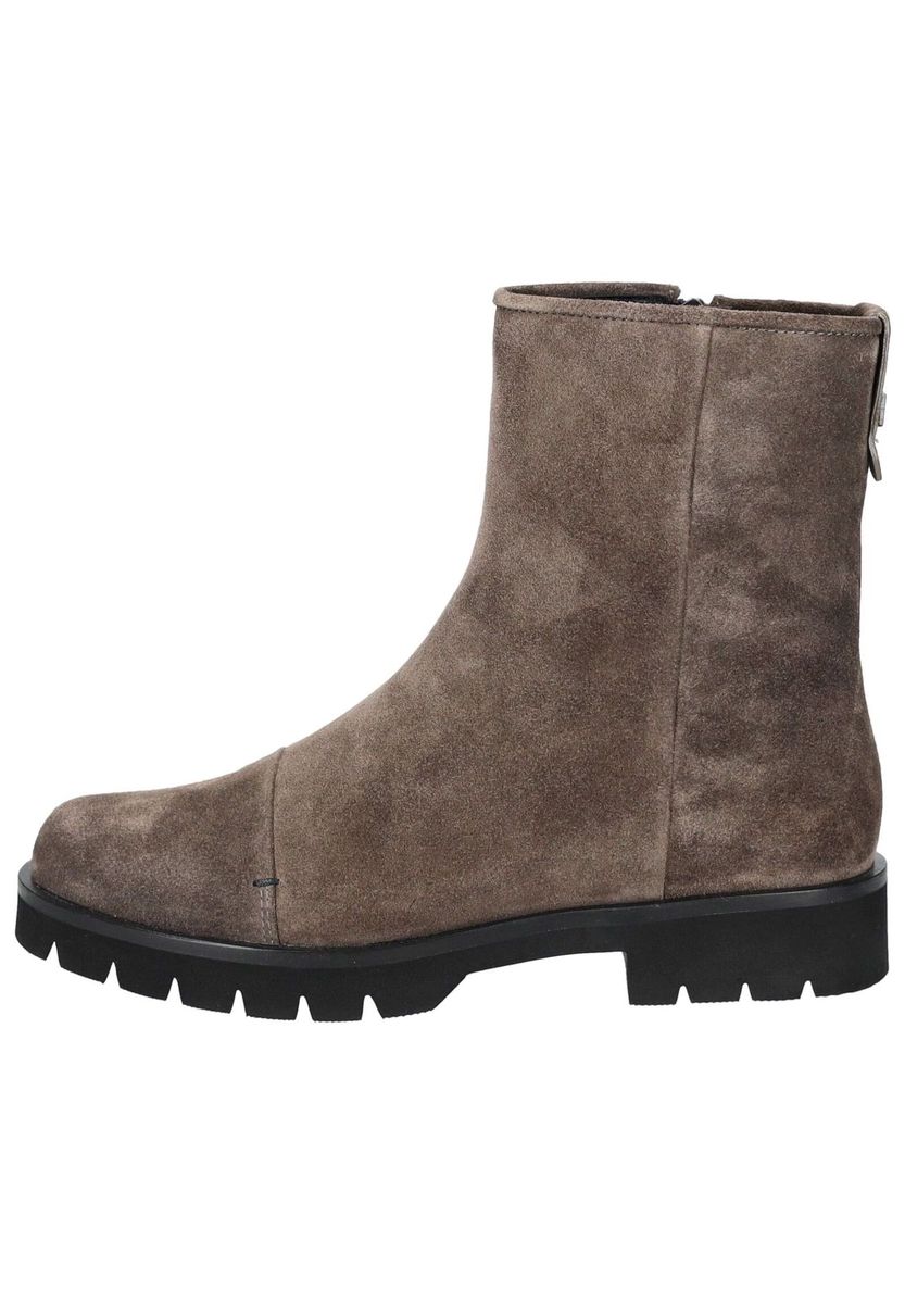 Stiefeletten aus Veloursleder mit Profilsohle