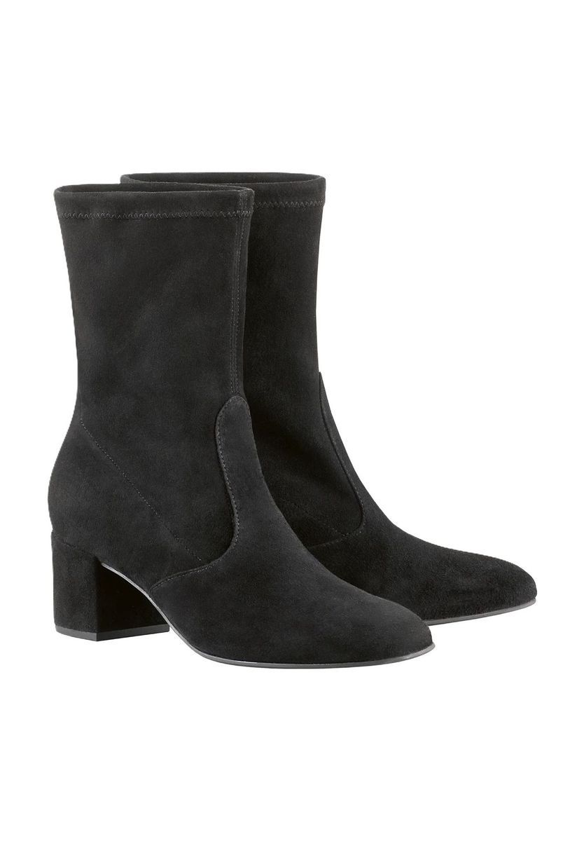 Elegante Stiefeletten aus Stretch-Veloursleder