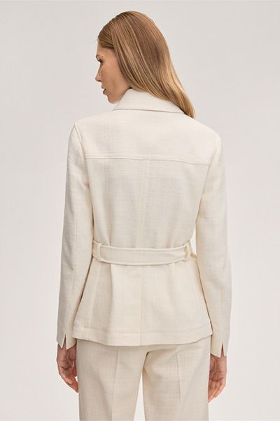 Strukturierte Hemdjacke mit Gürtel