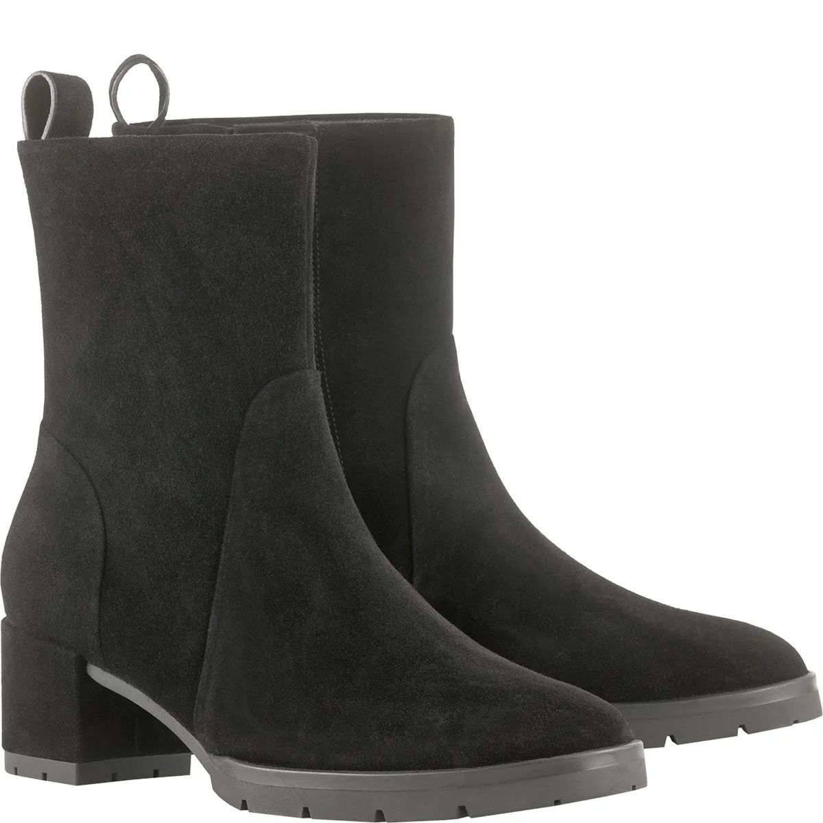 Zeitlose Wildleder-Booties mit Blockabsatz