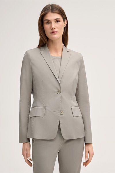 Taillierter Blazer aus Baumwoll-Stretch