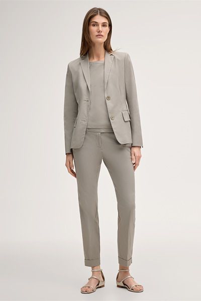Taillierter Blazer aus Baumwoll-Stretch