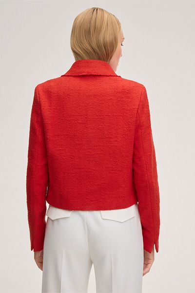 Kurzer Tweed-Blazer aus Baumwolle
