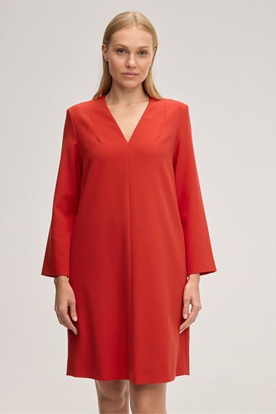 Elegantes A-Linien-Shiftkleid aus Crêpe