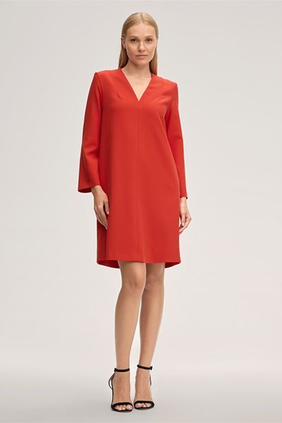 Elegantes A-Linien-Shiftkleid aus Crêpe
