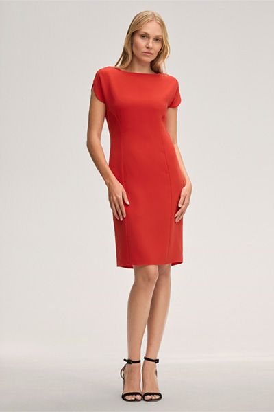 Elegantes Shift-Kleid mit Cap-Ärmeln