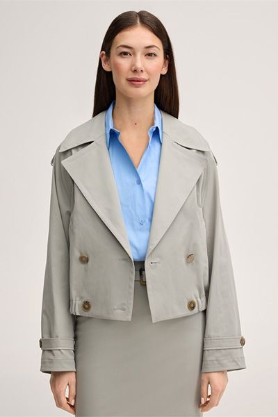 Kurzjacke im Trench-Design