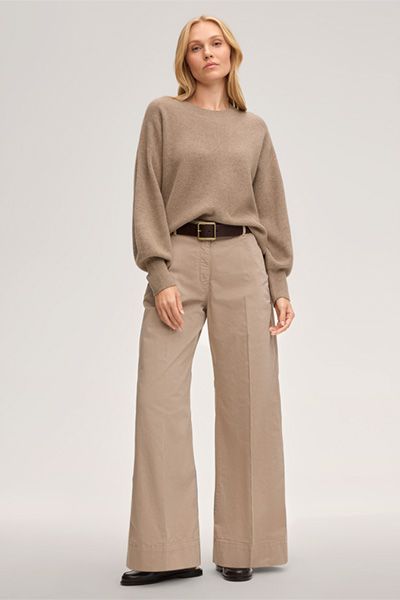 Minimalistischer Rundhals-Pullover aus Kaschmir