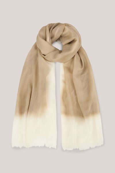 Eleganter Schurwoll-Schal mit Farbverlauf