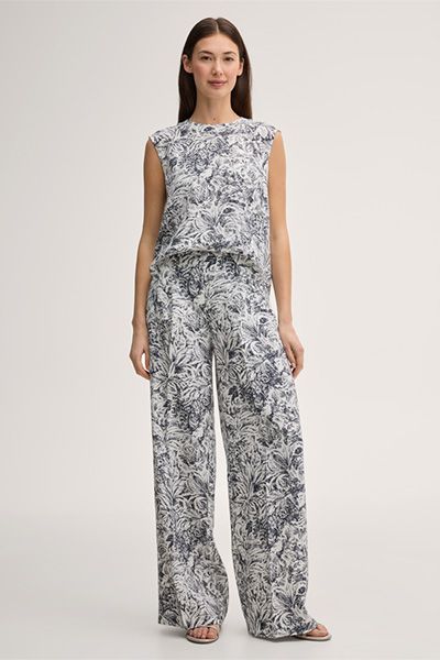 Marlene-Hose mit floralem Print