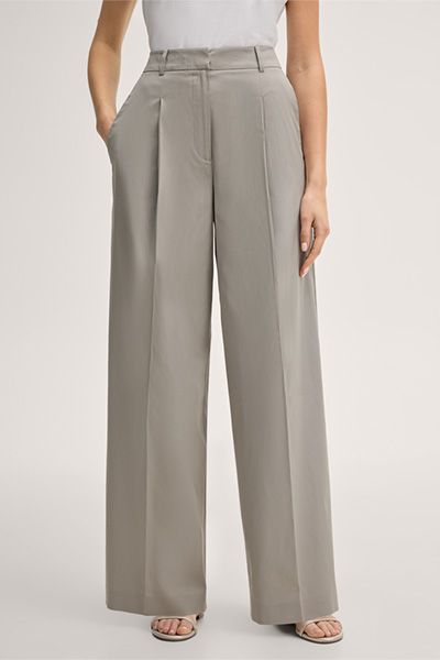 Hochtaillierte Marlene-Hose mit weitem Bein