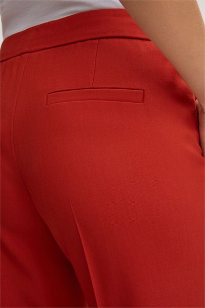 Schurwoll-Stretch-Hose mit breitem Umschlag