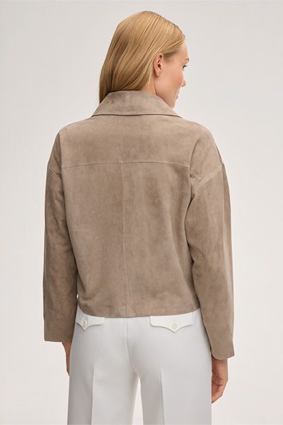 Weiche Hemdjacke aus Veloursleder