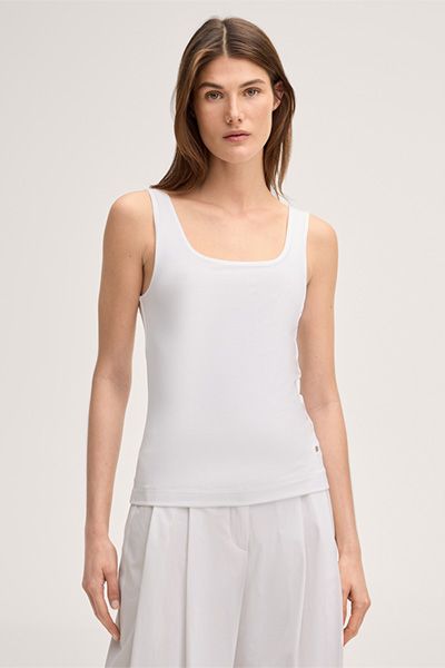 Minimalistisches Stretch-Top mit Karree-Ausschnitt