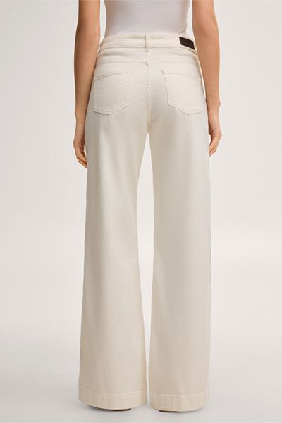 High-Waist Palazzo-Jeans mit weitem Bein