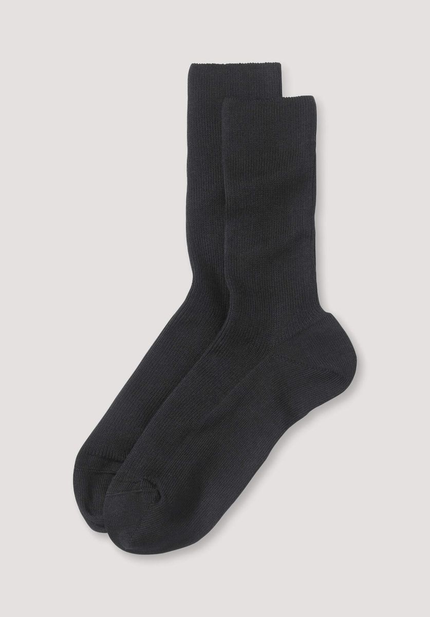 Gerippte Socken aus Bio-Baumwolle