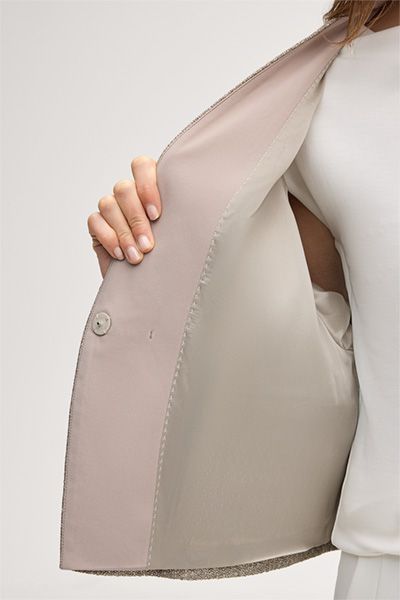 Eleganter verkürzter Metallic-Blazer-Cardigan