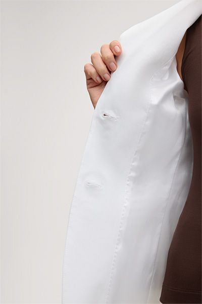 Kurzarm-Blazer aus Baumwoll-Gabardine