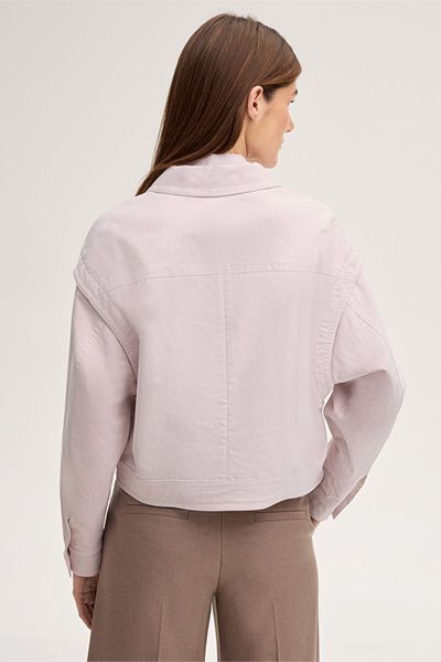 Gekürzte Baumwolljacke mit Lagen-Details