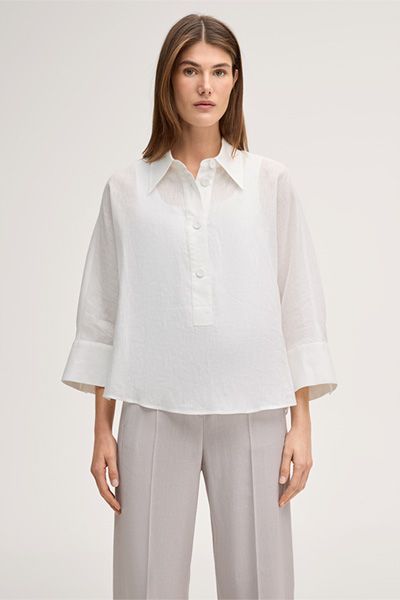 Lockere Leinen-Schlupfbluse