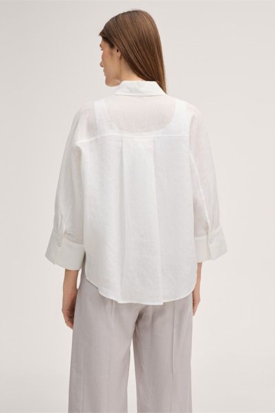 Lockere Leinen-Schlupfbluse